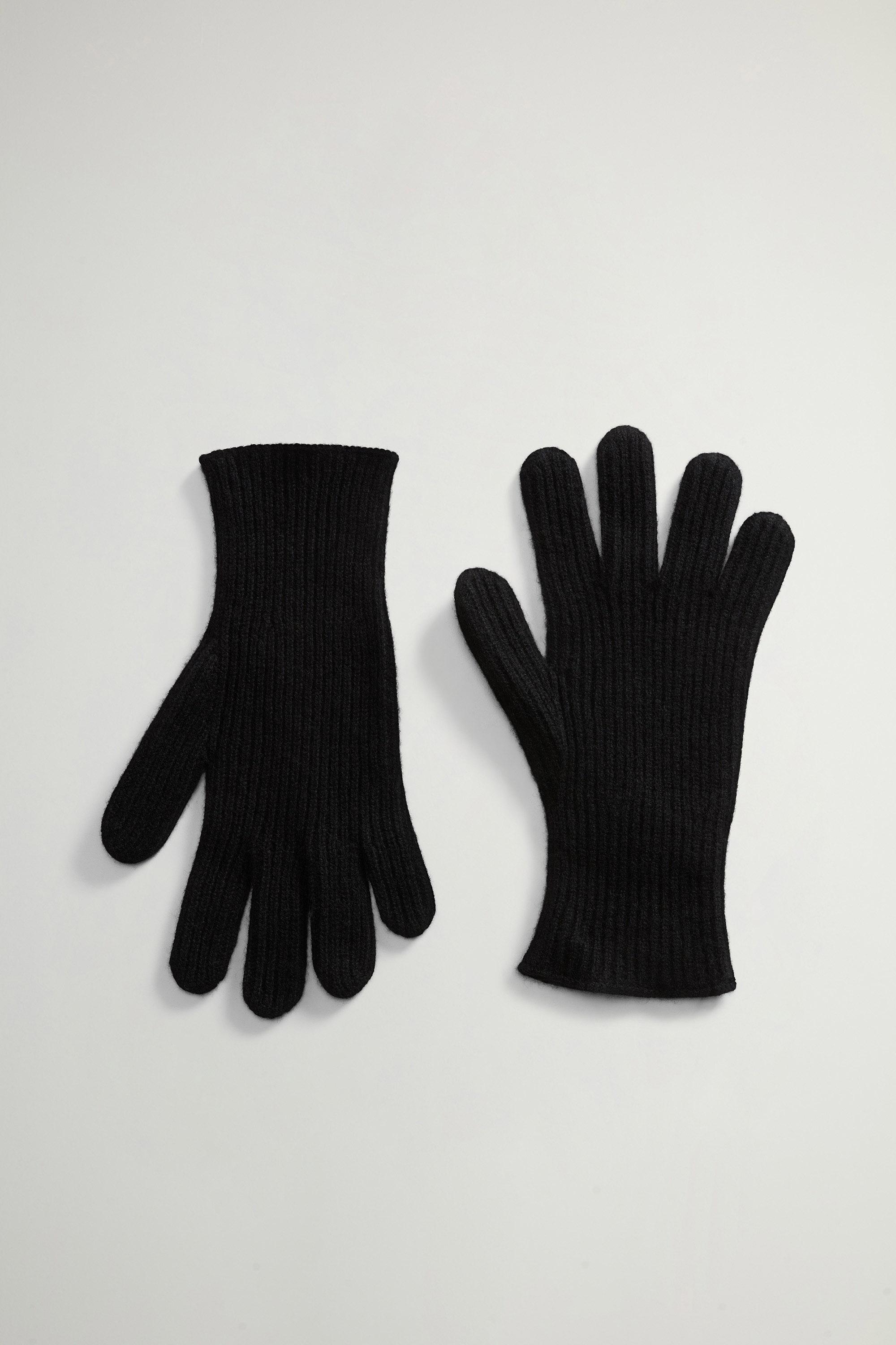 Ribbed Gloves in Pure Cashmere Black photo 1 | Woolrich