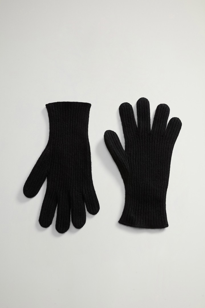 Ribbed Gloves in Pure Cashmere Black photo 1 | Woolrich
