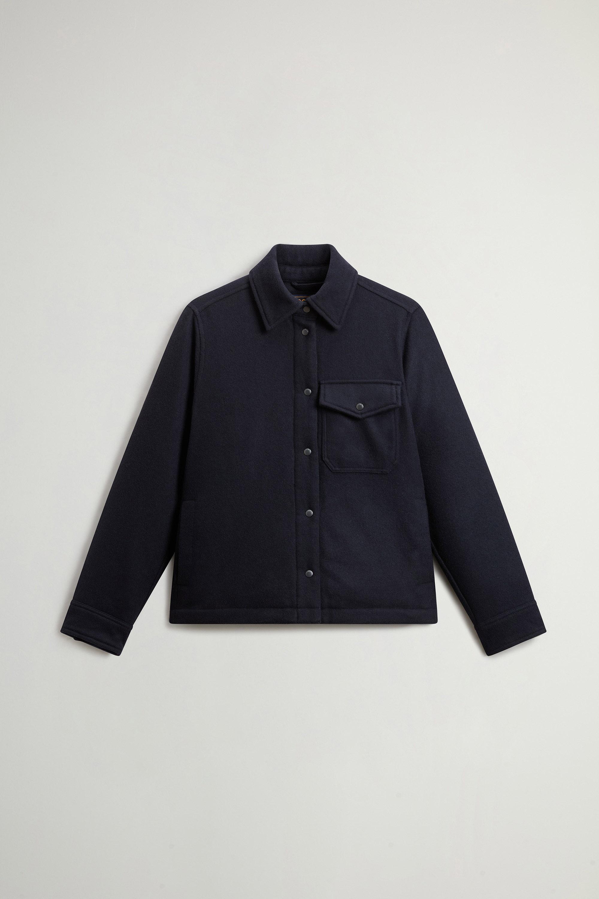 Alaskan Overshirt in Recycled Italian Wool Blend Blue photo 1 | Woolrich