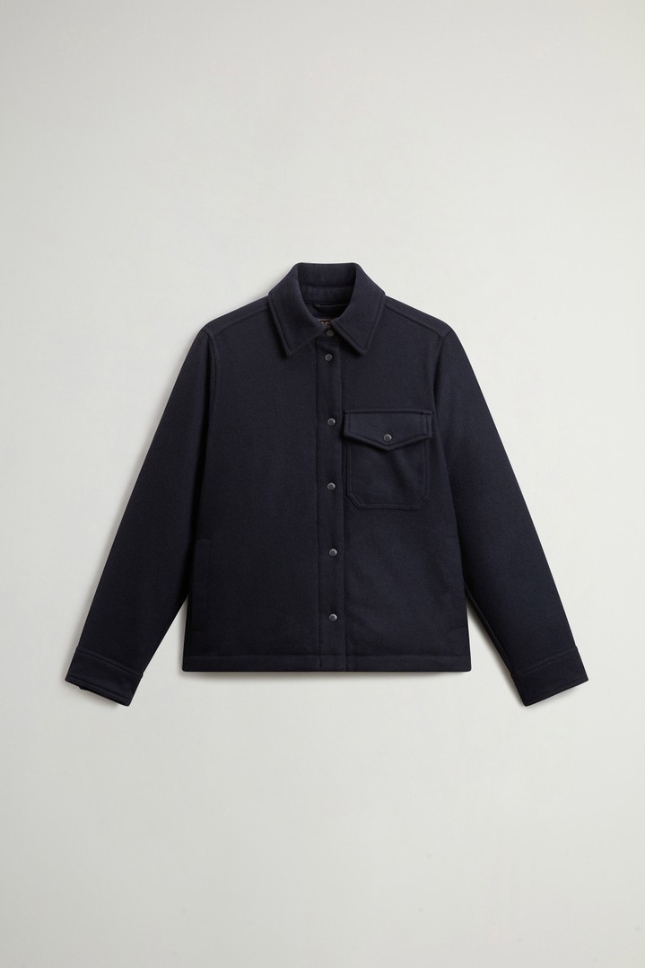 Alaskan Overshirt in Recycled Italian Wool Blend Blue photo 1 | Woolrich