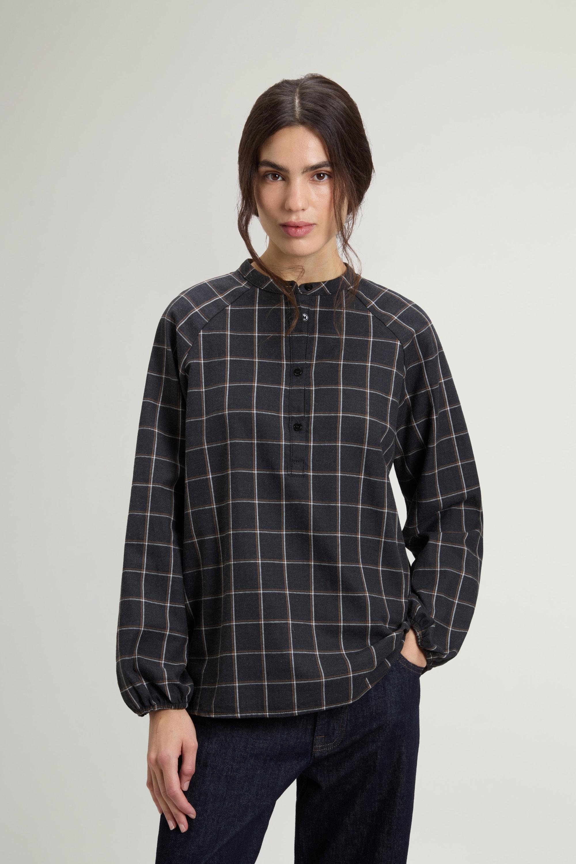 Checked Blouse in Pure Cotton Flannel Gray photo 1 | Woolrich