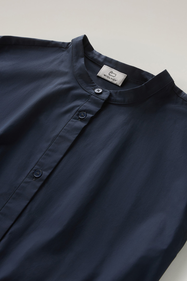 Poplin Dress in Pure Cotton with Ruffles Blue photo 2 | Woolrich