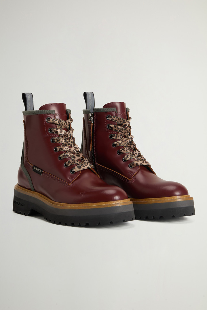 Main Combat Boots in Leather Burgundy photo 2 | Woolrich