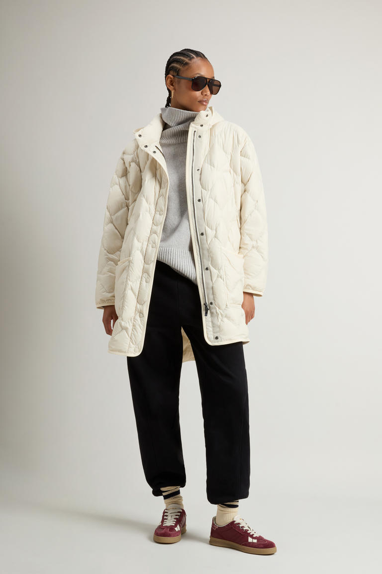 Heritage Cape Jacket in Microfiber with Removable Hood White photo 1 | Woolrich