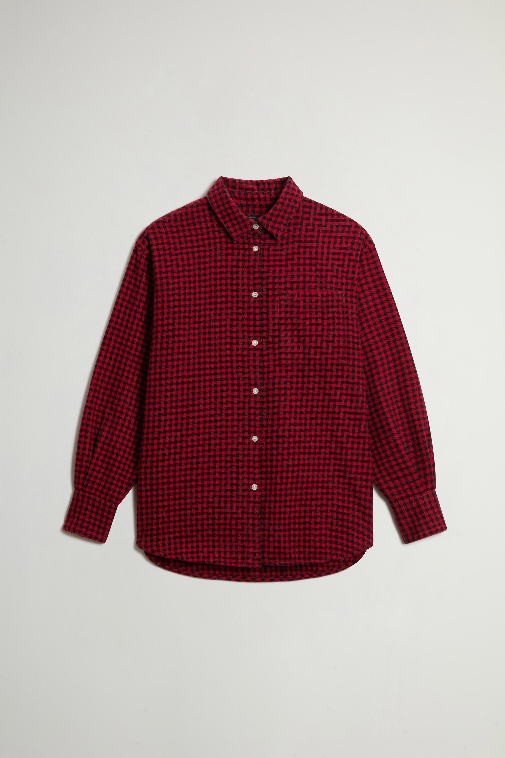 Pure Cotton Flannel Checked Shirt Red photo 5 | Woolrich