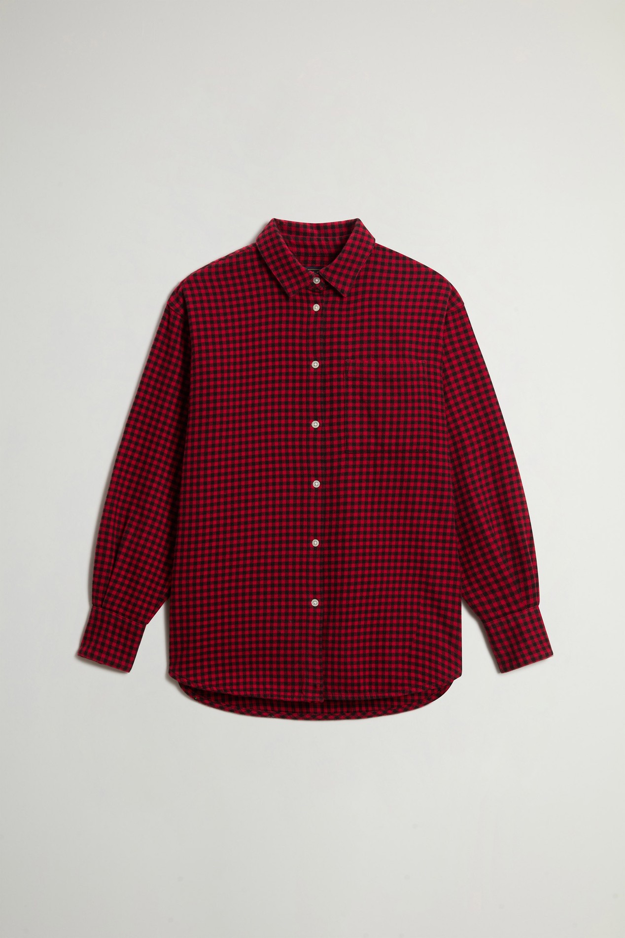 Pure Cotton Flannel Checked Shirt Red photo 5 | Woolrich