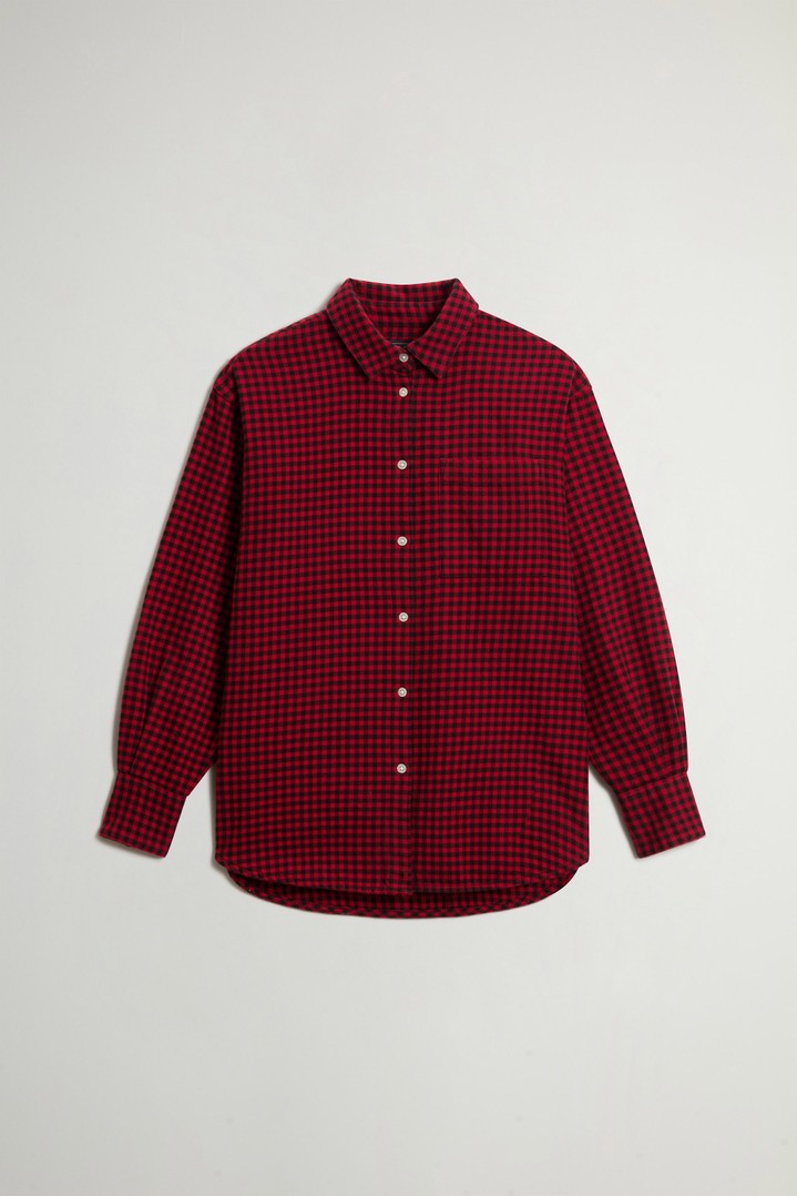 Pure Cotton Flannel Checked Shirt Red photo 5 | Woolrich