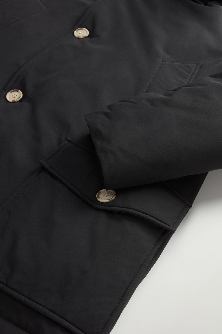 Arctic Anorak in Ramar Cloth with Detachable Fur Black photo 8 | Woolrich