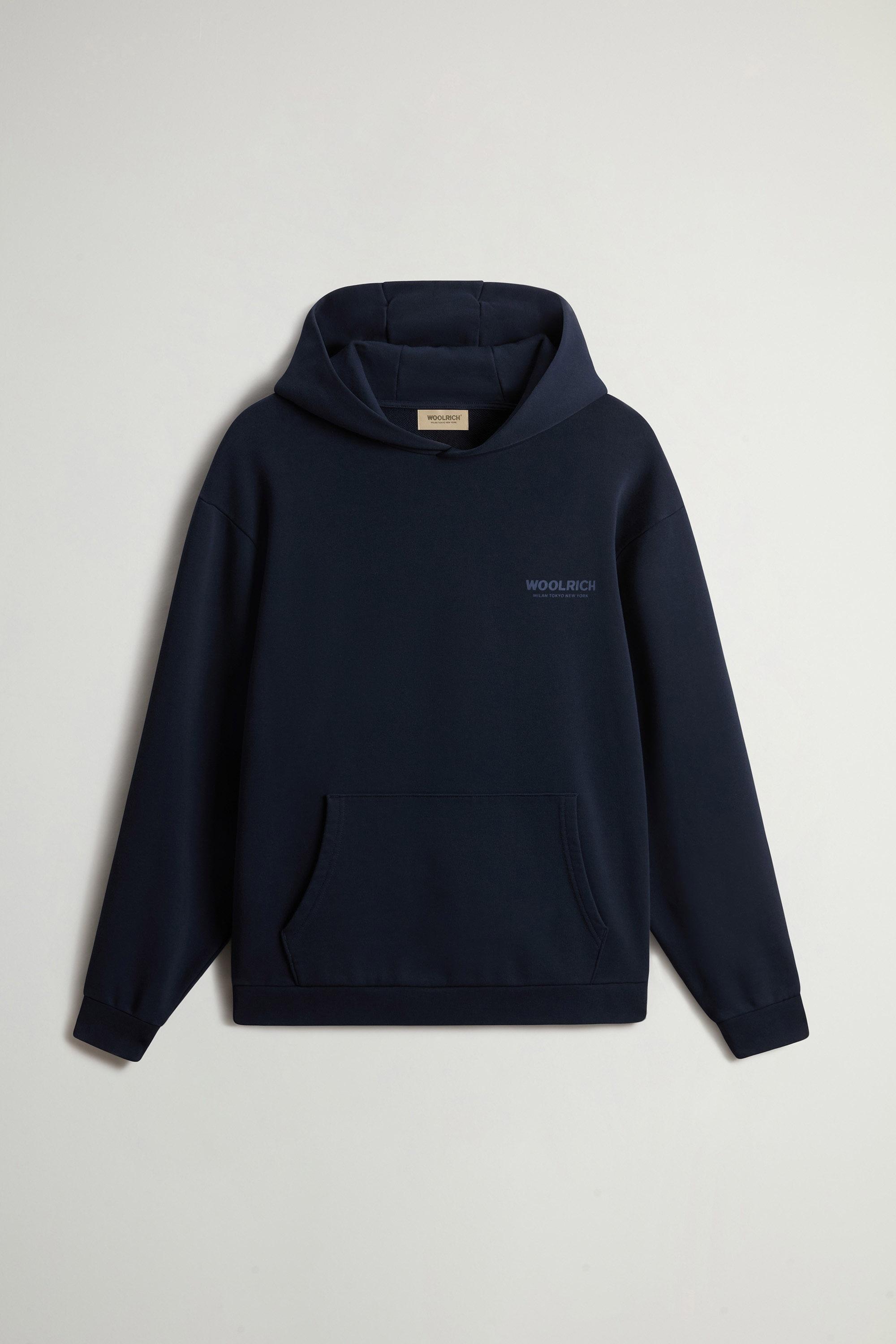 MACRO LOGO HOODIE Blue photo 5 | Woolrich