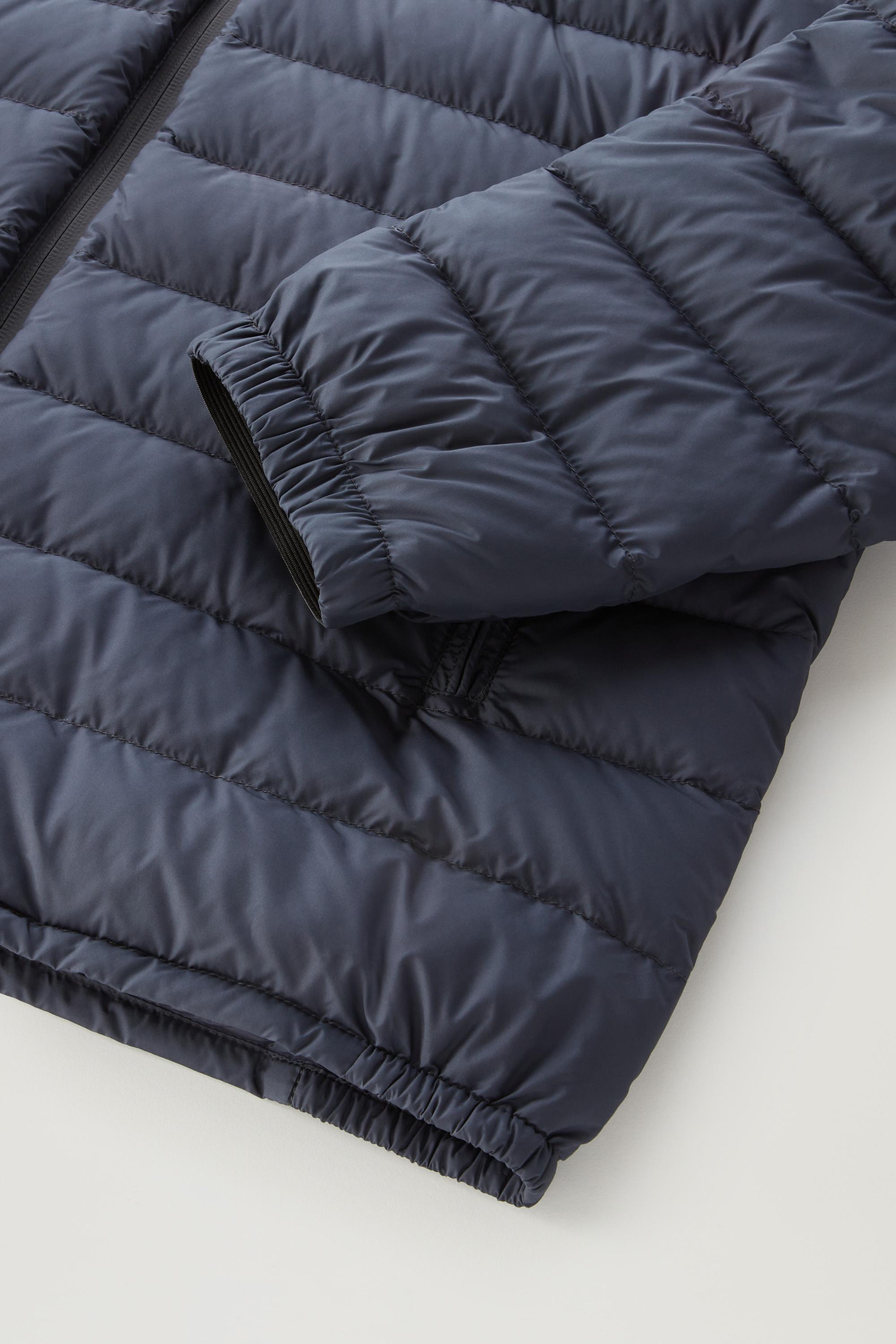 Bering Tech Lightweight Hybrid Down Jacket in Microfibre Blue photo 5 | Woolrich