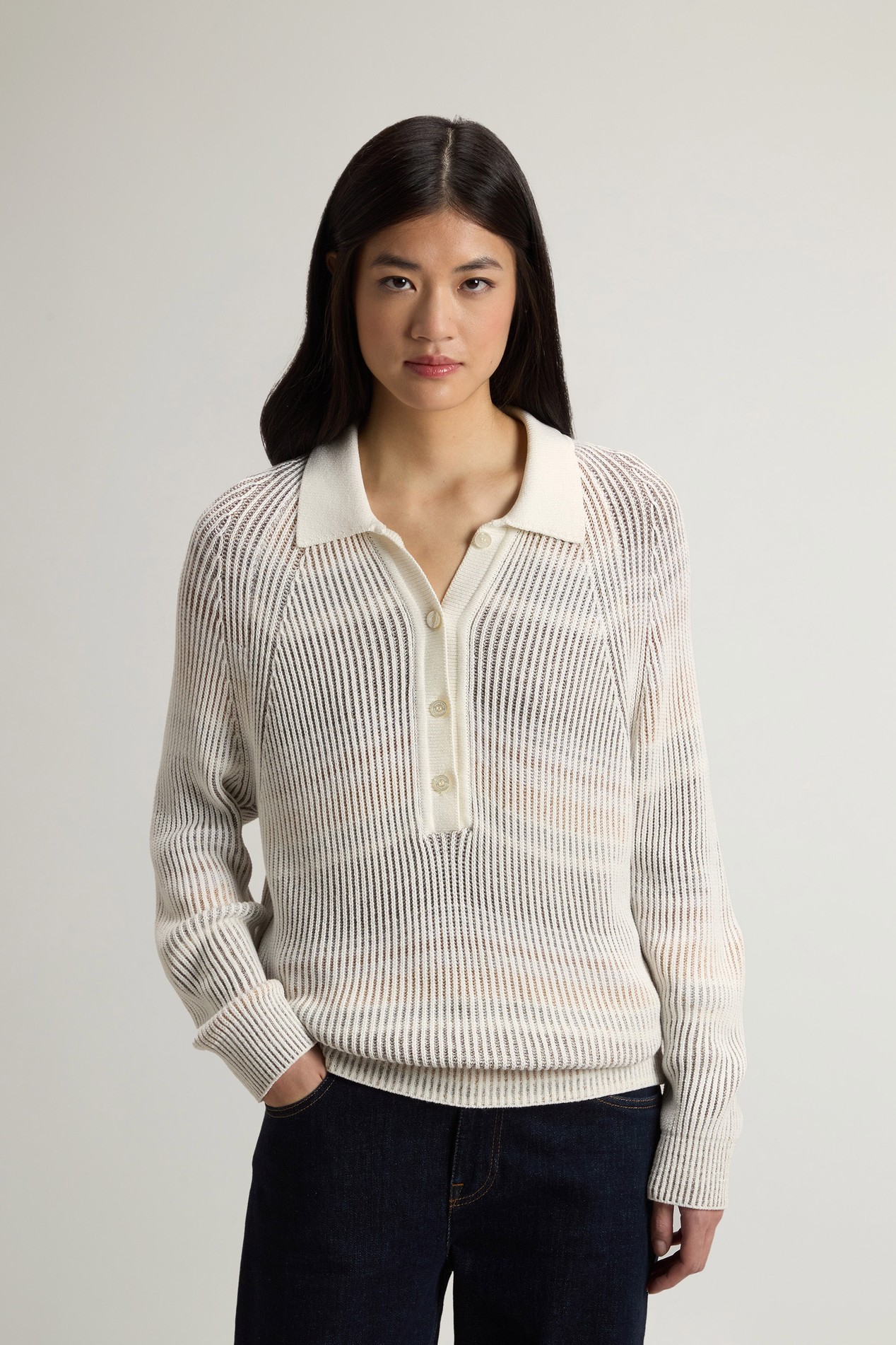 Vanisé Sweater in Cotton Blend White photo 1 | Woolrich
