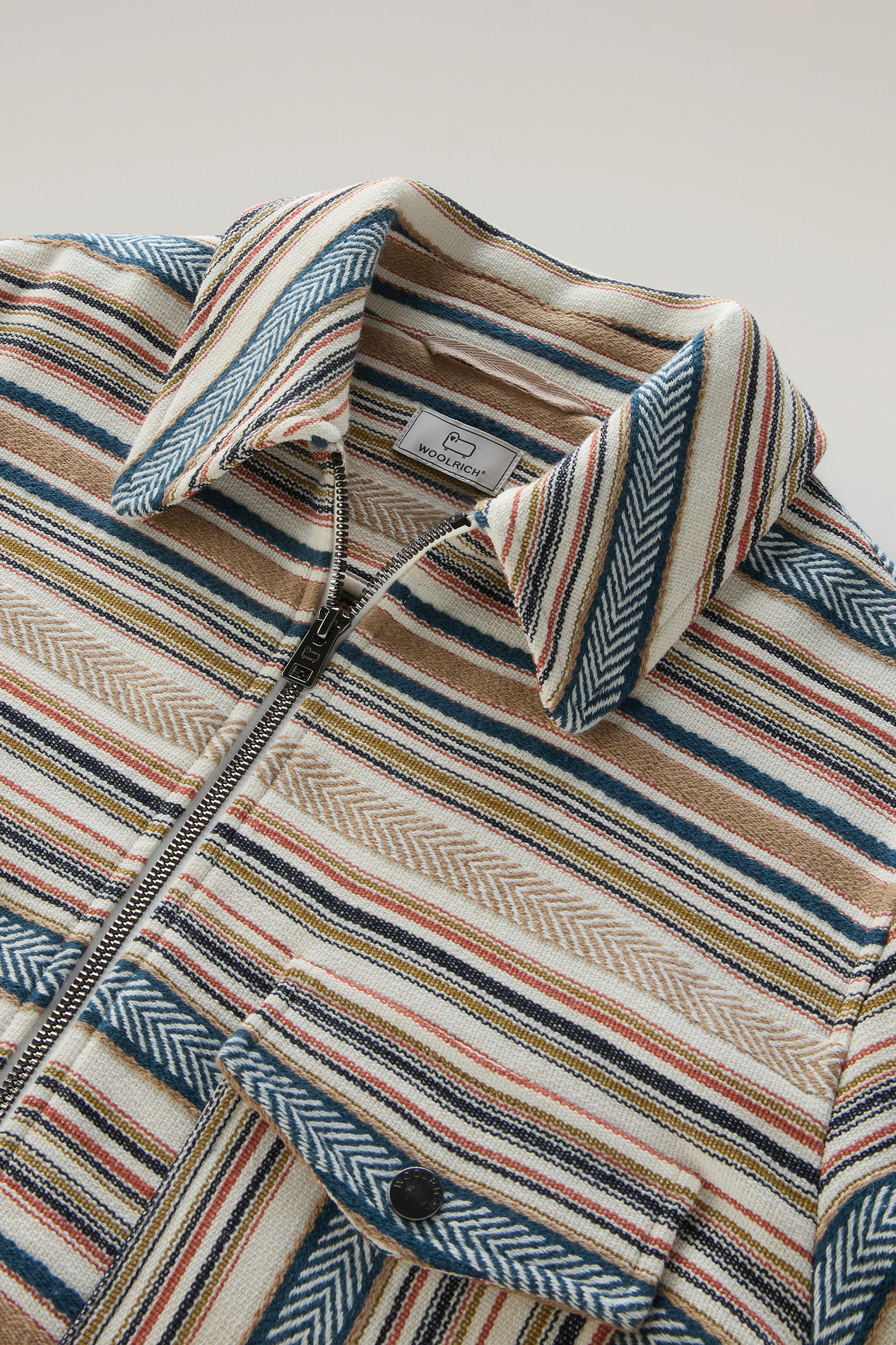 Gentry Overshirt in Manteco Recycled Cotton Fleece Multicolor photo 2 | Woolrich