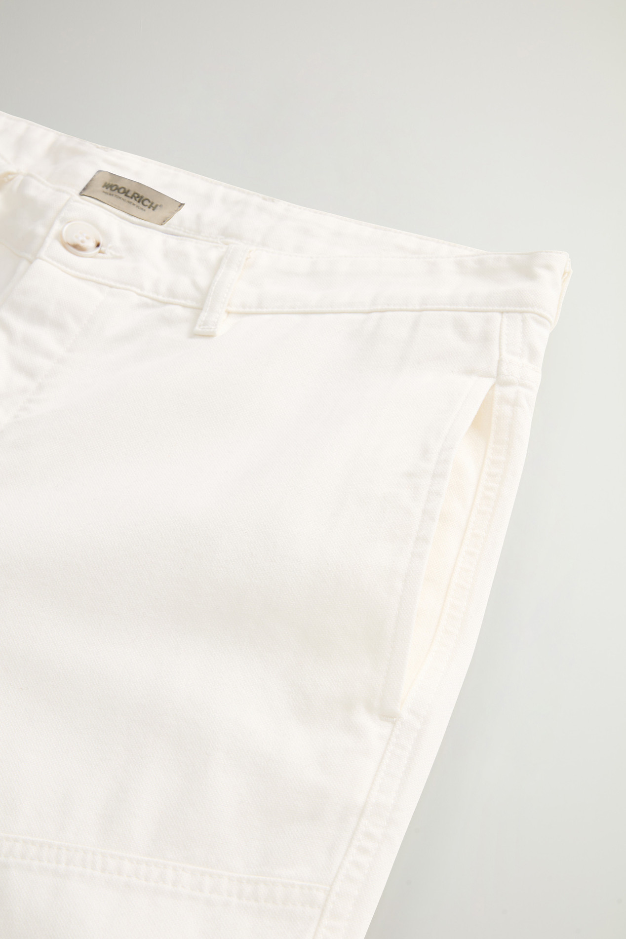 Garment-Dyed Carpenter Pants in Pure Cotton Canvas White photo 6 | Woolrich