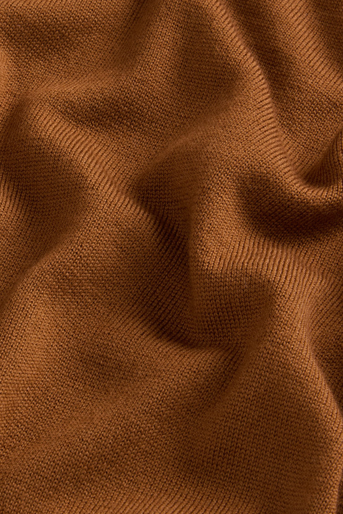 Knit Turtleneck T-Shirt in Pure Merino Virgin Wool Brown photo 6 | Woolrich