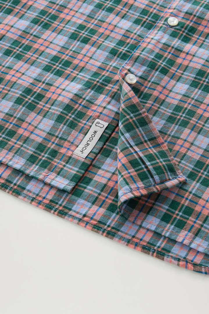 Checked Madras Shirt in Pure Cotton Green photo 4 | Woolrich