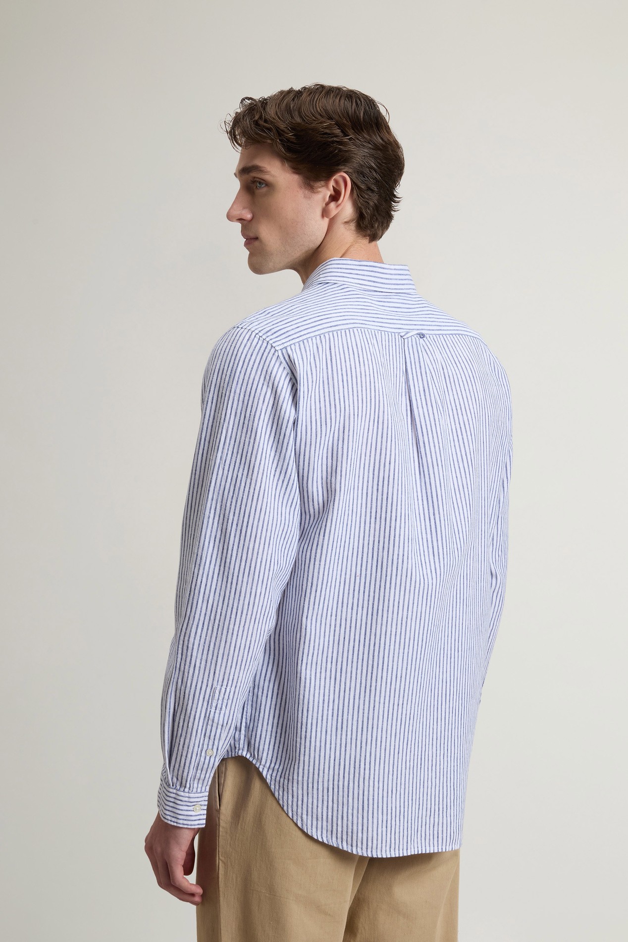 LINEN SHIRT YD Blue photo 3 | Woolrich