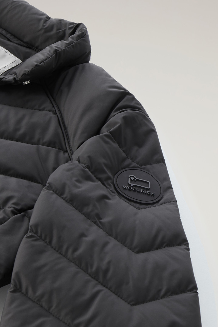 Short Padded Jacket with Chevron Quilting Black photo 3 | Woolrich