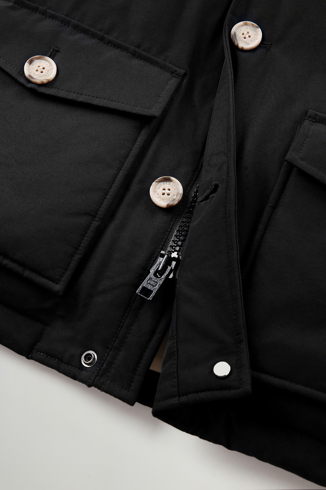 Boy's Arctic Parka in Ramar Cloth with Detachable Fur Black photo 4 | Woolrich