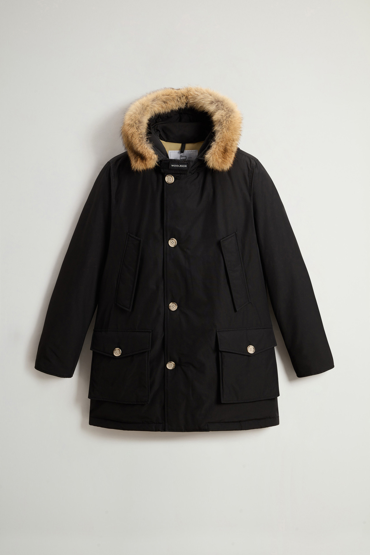 Arctic Parka aus Ramar Cloth mit abnehmbarem Pelzbesatz Schwarz photo 5 | Woolrich