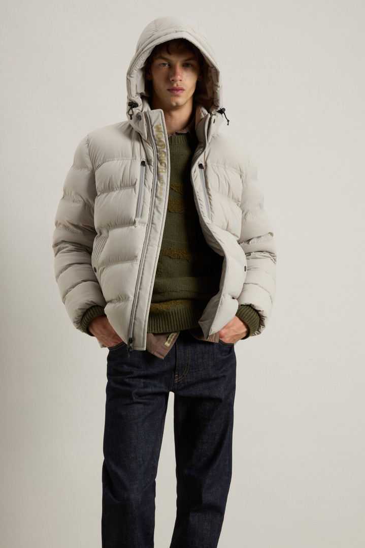 Stretch nylon down jacket with matte finish Gray photo 10 | Woolrich