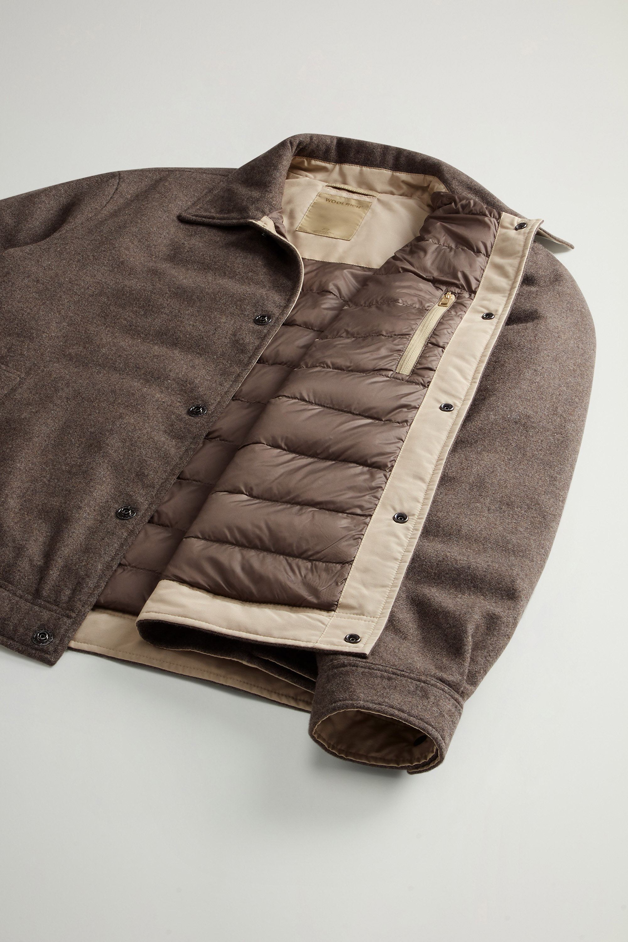 Surchemise Keating en laine italienne mélangée recyclée Marron photo 8 | Woolrich