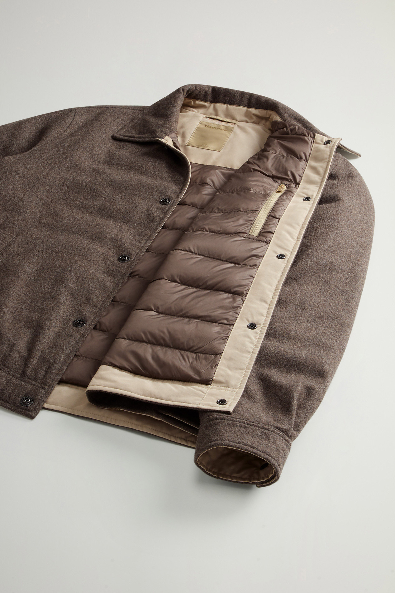 Surchemise Keating en laine italienne mélangée recyclée Marron photo 8 | Woolrich