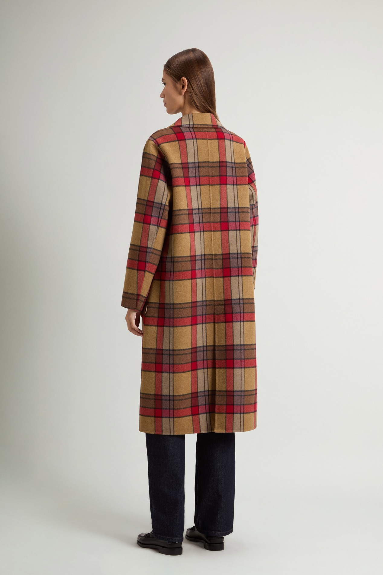 Coat in Double-Face Pure Wool Red photo 3 | Woolrich