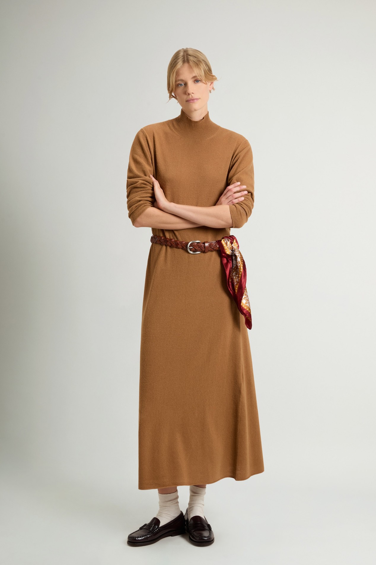 Robe en laine vierge et cachemire Marron photo 2 | Woolrich