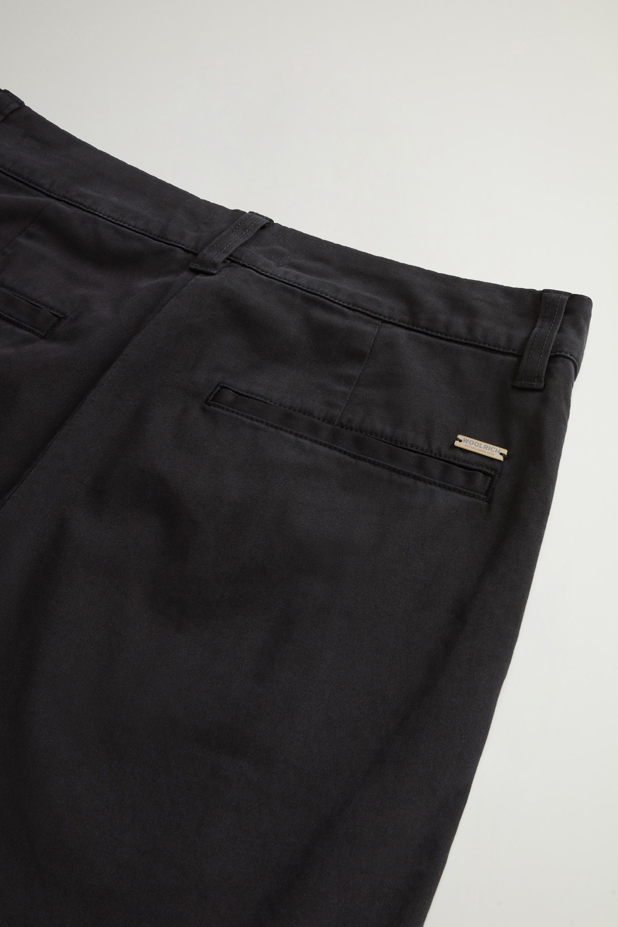 Garment-Dyed Organic Cotton Pants Black photo 5 | Woolrich