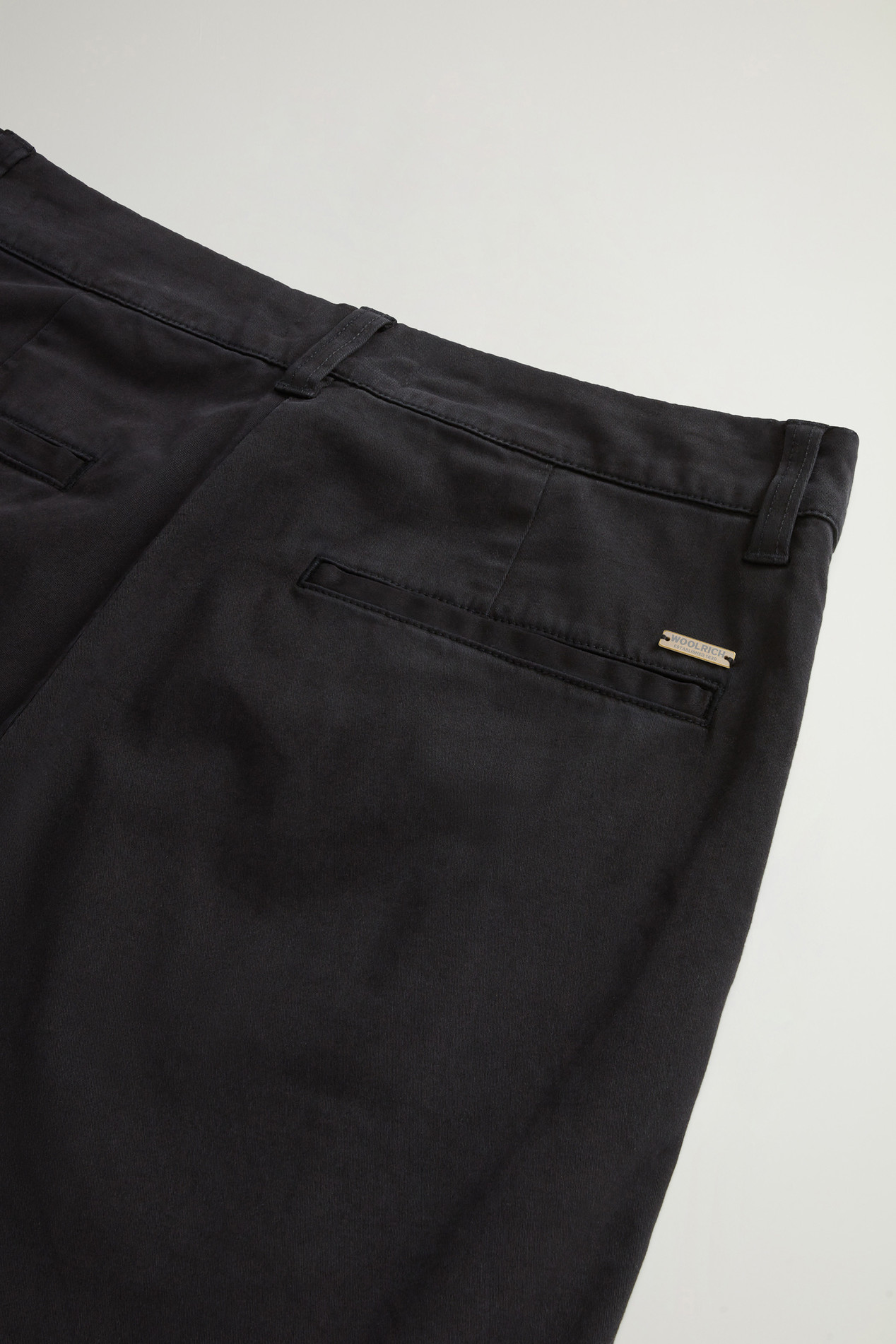 Garment-Dyed Organic Cotton Pants Black photo 5 | Woolrich