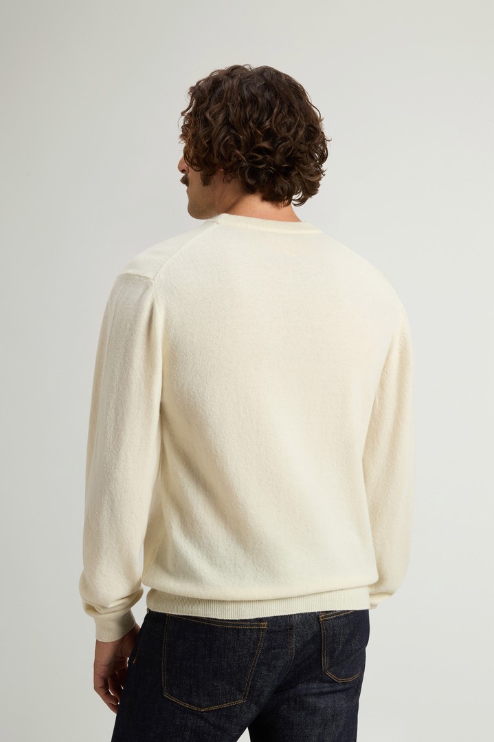 Pullover aus reiner Schurwolle mit Rundhalsausschnitt Weiß photo 3 | Woolrich