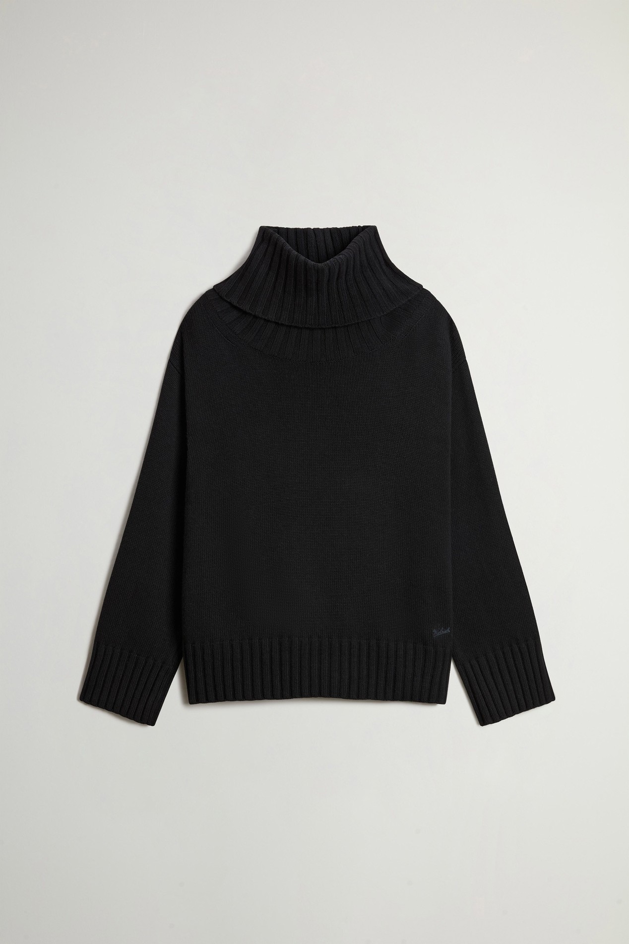 Turtleneck Sweater in Wool and Cashmere Blend Black photo 5 | Woolrich