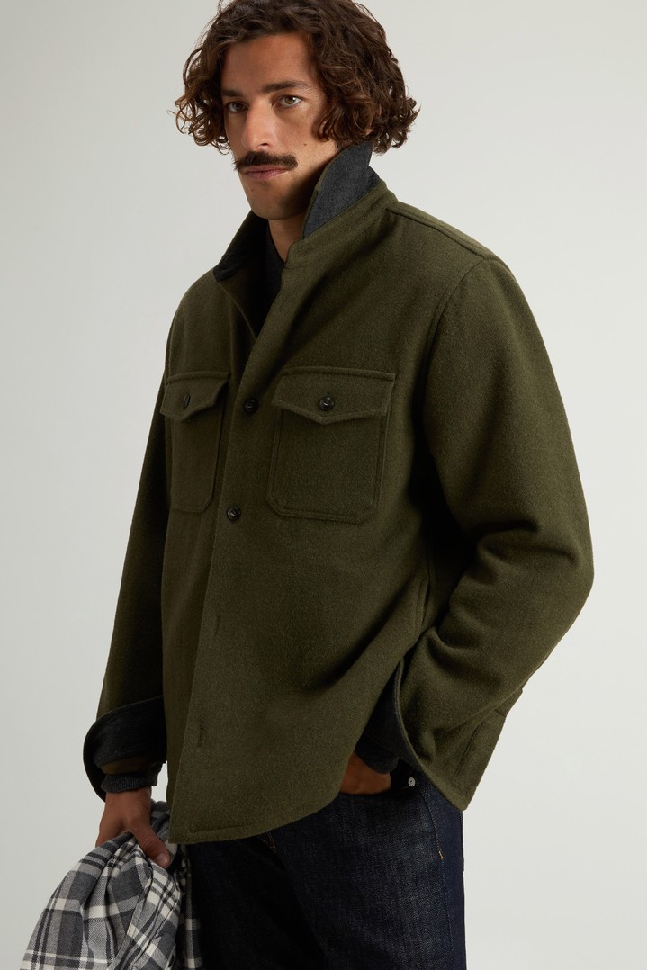 Ranger Overshirt in Recycled Italian Wool Blend Green photo 4 | Woolrich