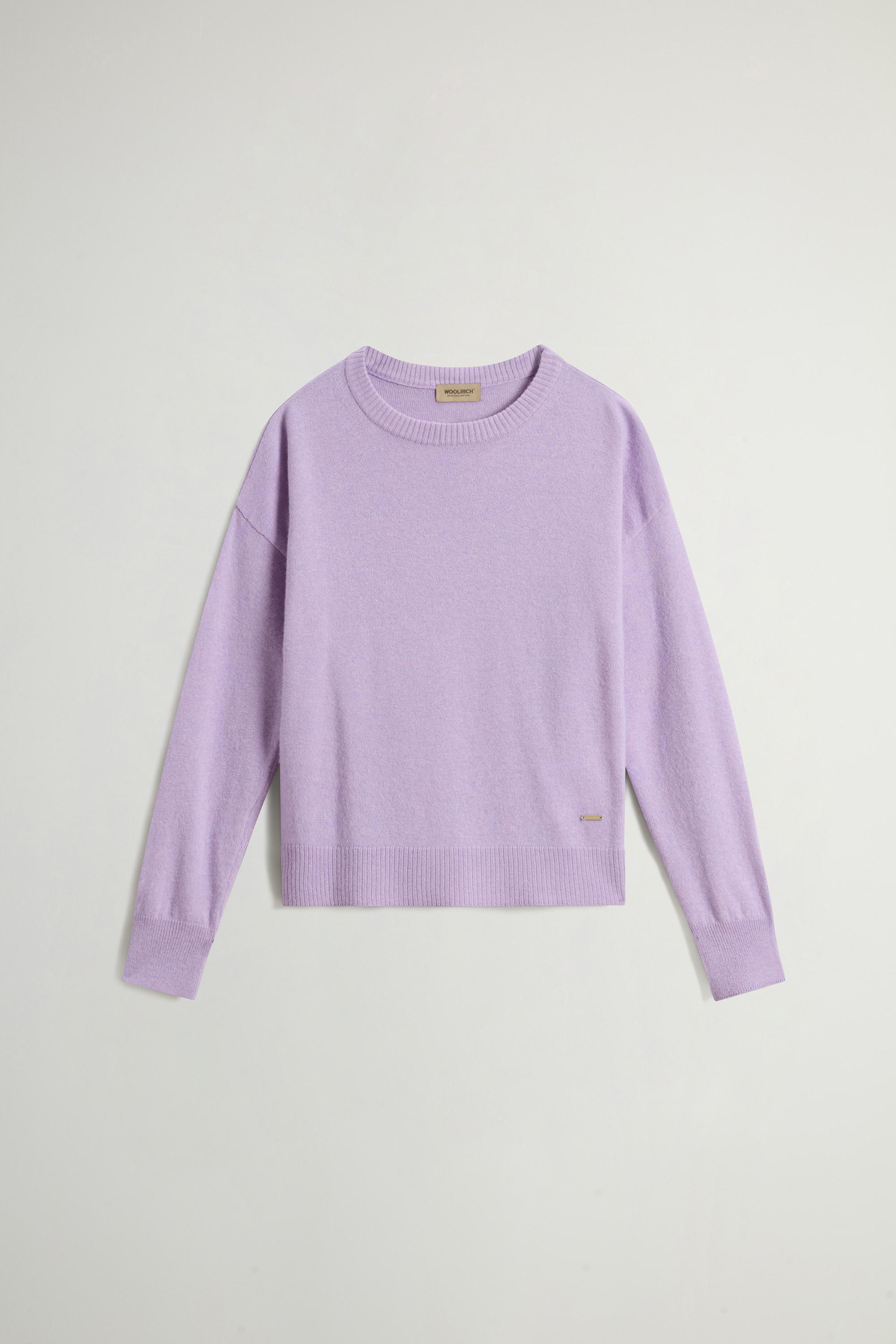 Crewneck Sweater in Virgin Wool and Cashmere Blend Purple photo 5 | Woolrich