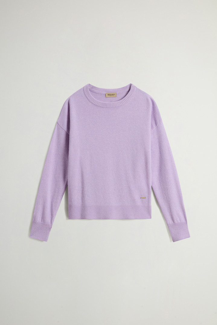 Crewneck Sweater in Virgin Wool and Cashmere Blend Purple photo 5 | Woolrich