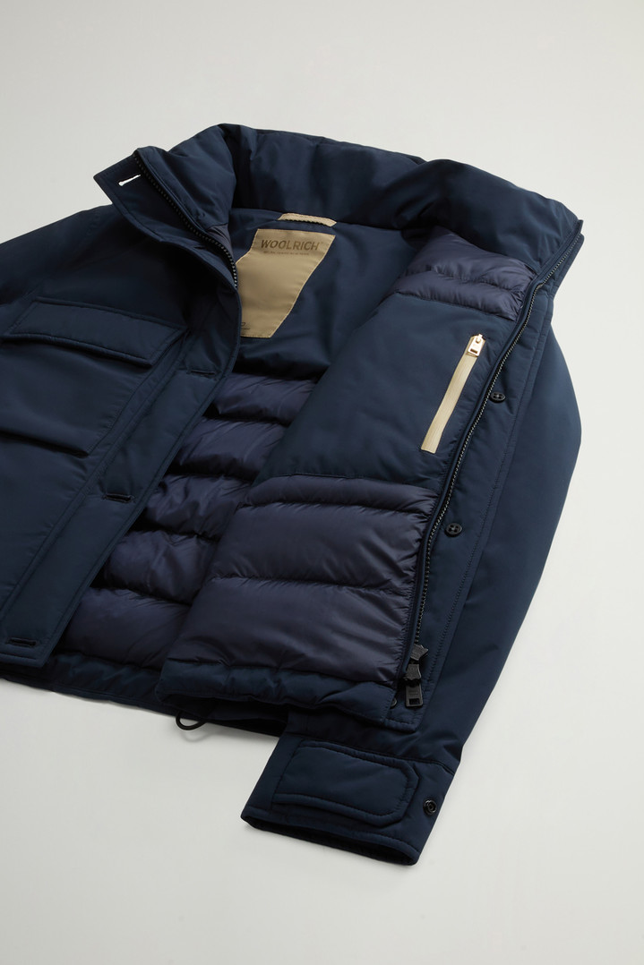 Cloud Jacket with Stand-Up Collar and Packable Hood Blue photo 8 | Woolrich