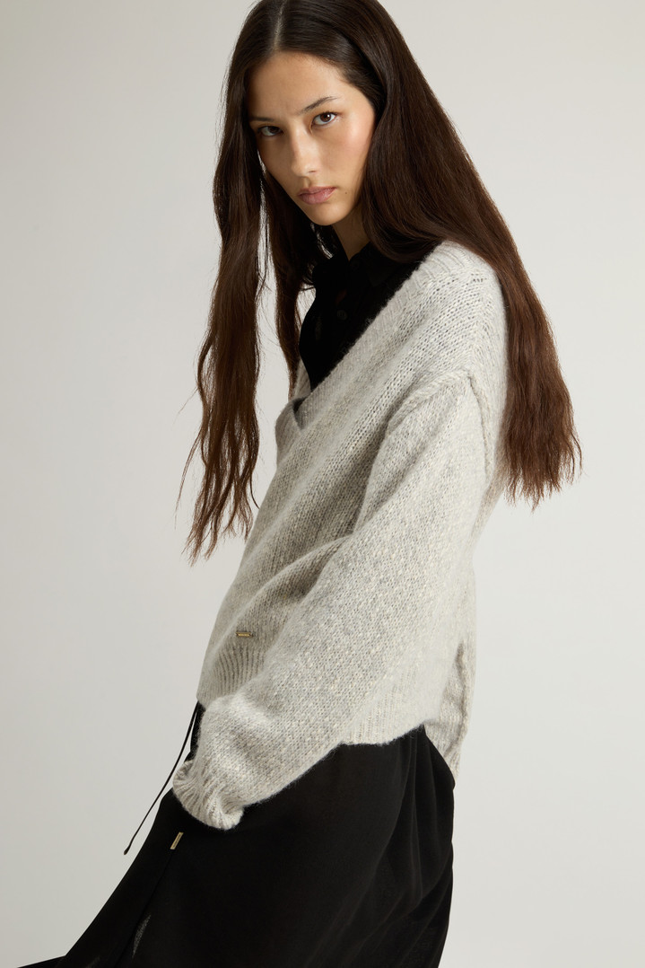 Sweater in Cotton, Alpaca and Wool Blend Gray photo 4 | Woolrich