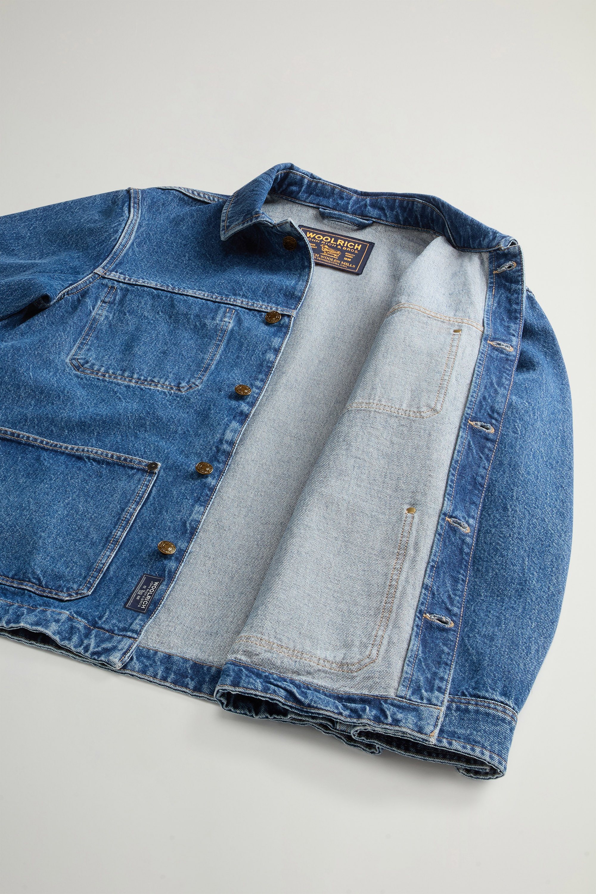 Surchemise en denim de pur coton Bleu photo 8 | Woolrich