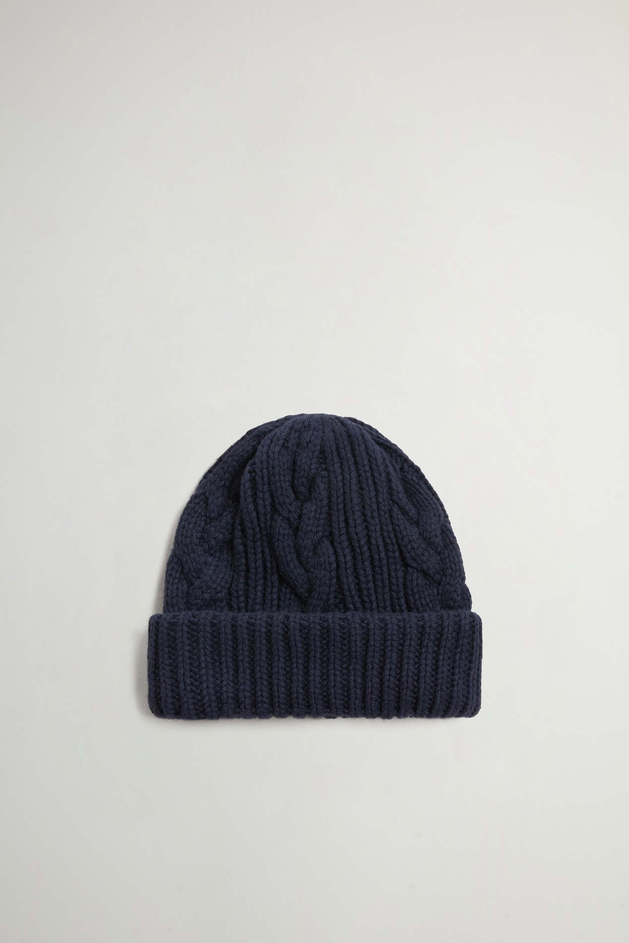 Beanie in Wool and Cotton Blend Blue photo 1 | Woolrich