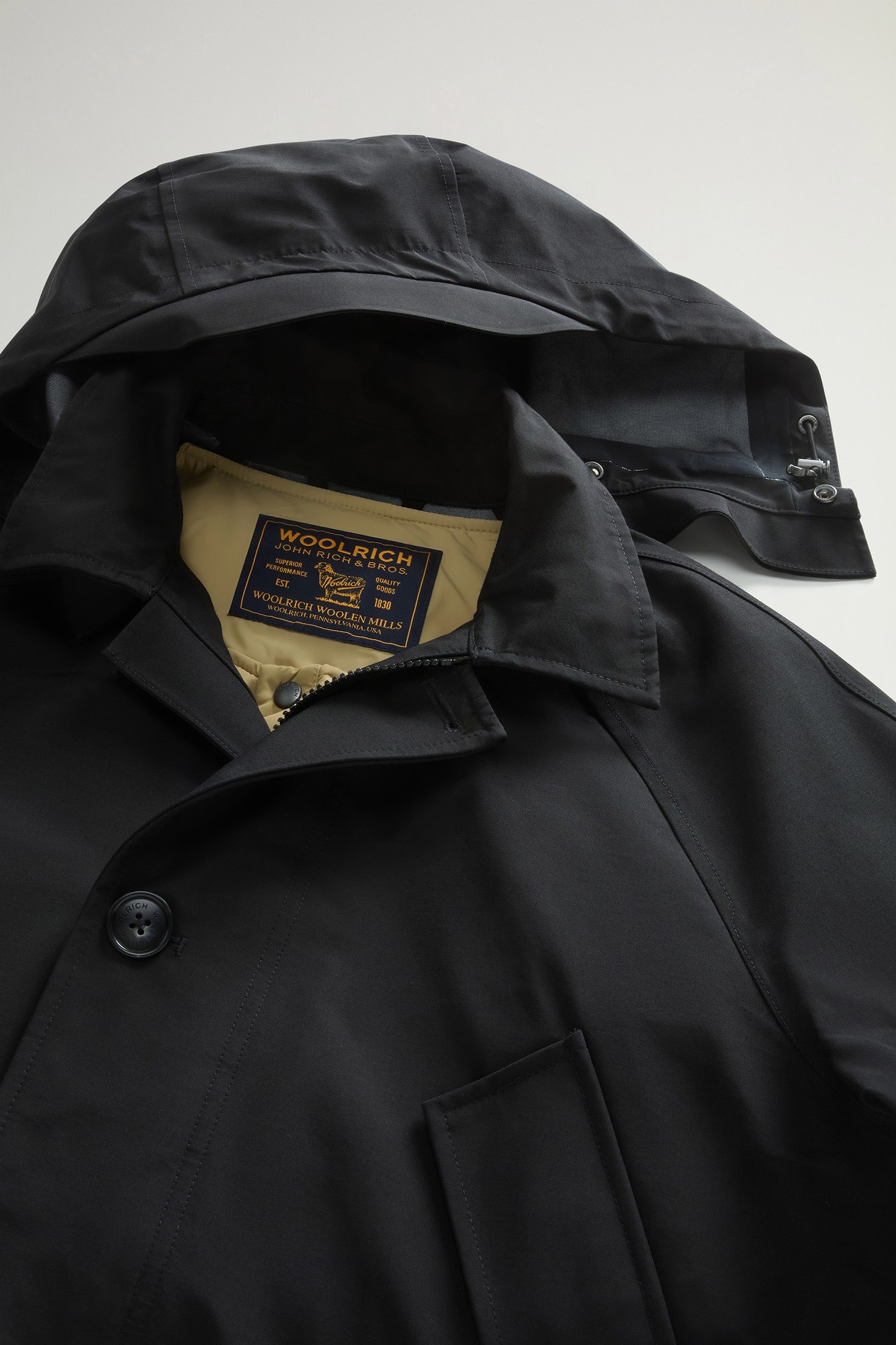 Mackinaw 3-in-1 Waterproof Coat in Three-Layered Ramar Cloth Black photo 3 | Woolrich