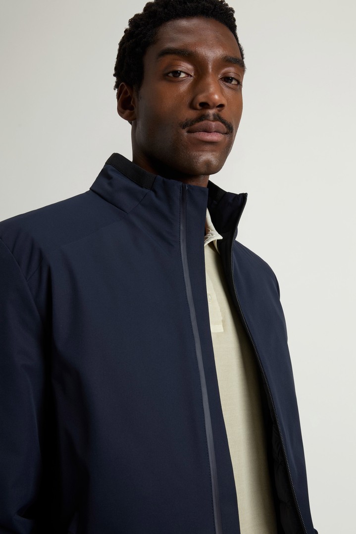 Padded Sailing Bomber Jacket in Two-Layered Fabric Blue photo 4 | Woolrich