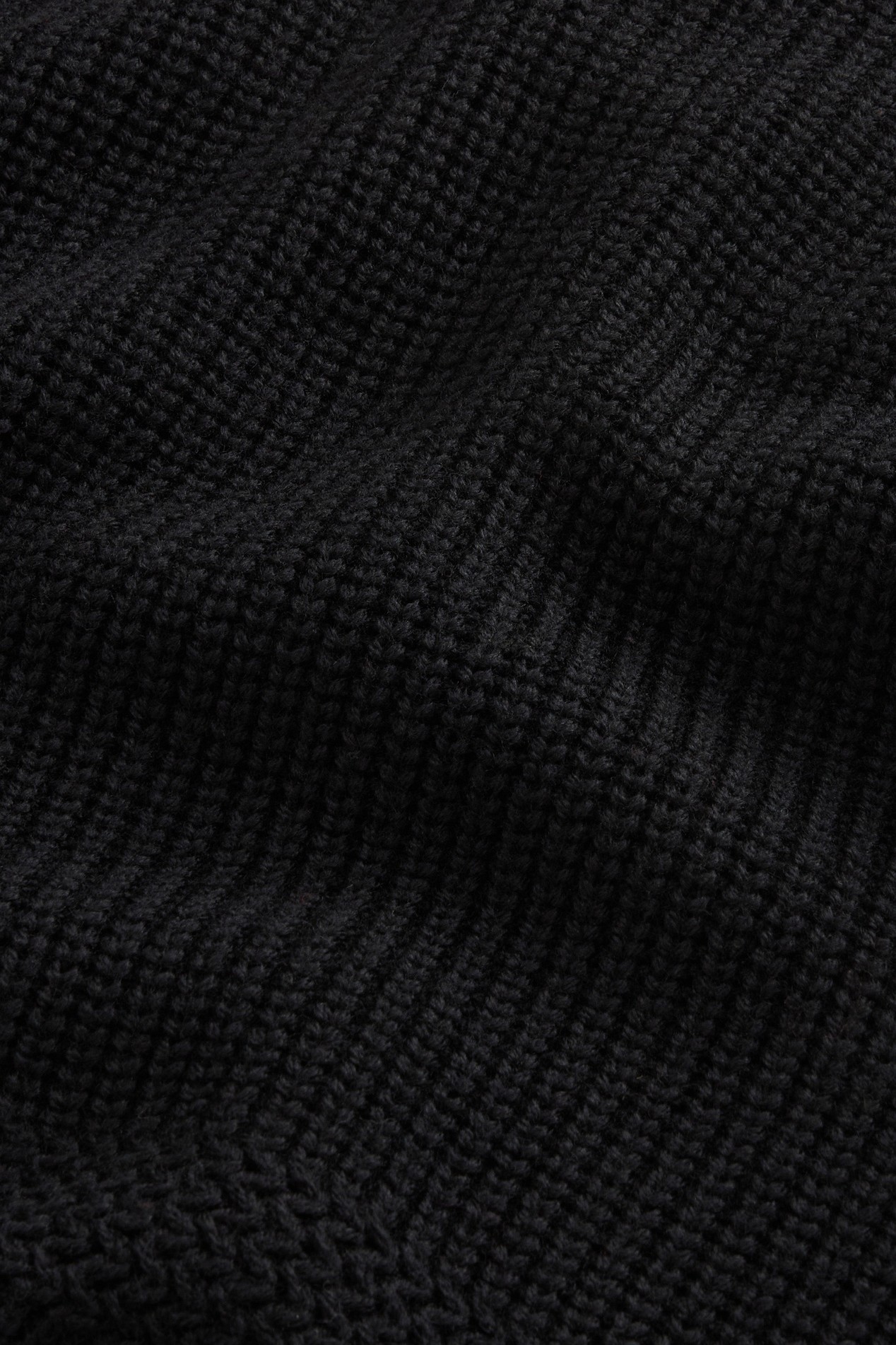 Pullover im Rippstrick aus reiner Merino-Schurwolle mit Rundhalsausschnitt Schwarz photo 6 | Woolrich