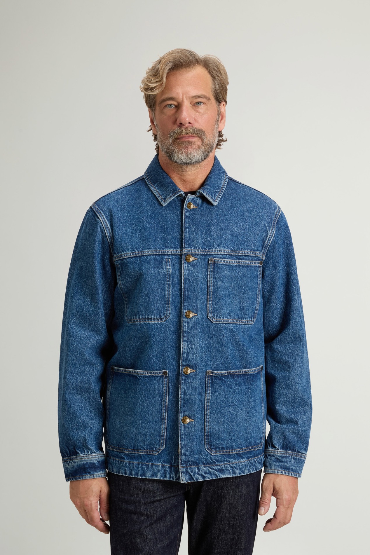 Surchemise en denim de pur coton Bleu photo 1 | Woolrich
