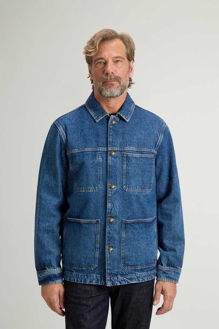 Surchemise en denim de pur coton Bleu photo 1 | Woolrich