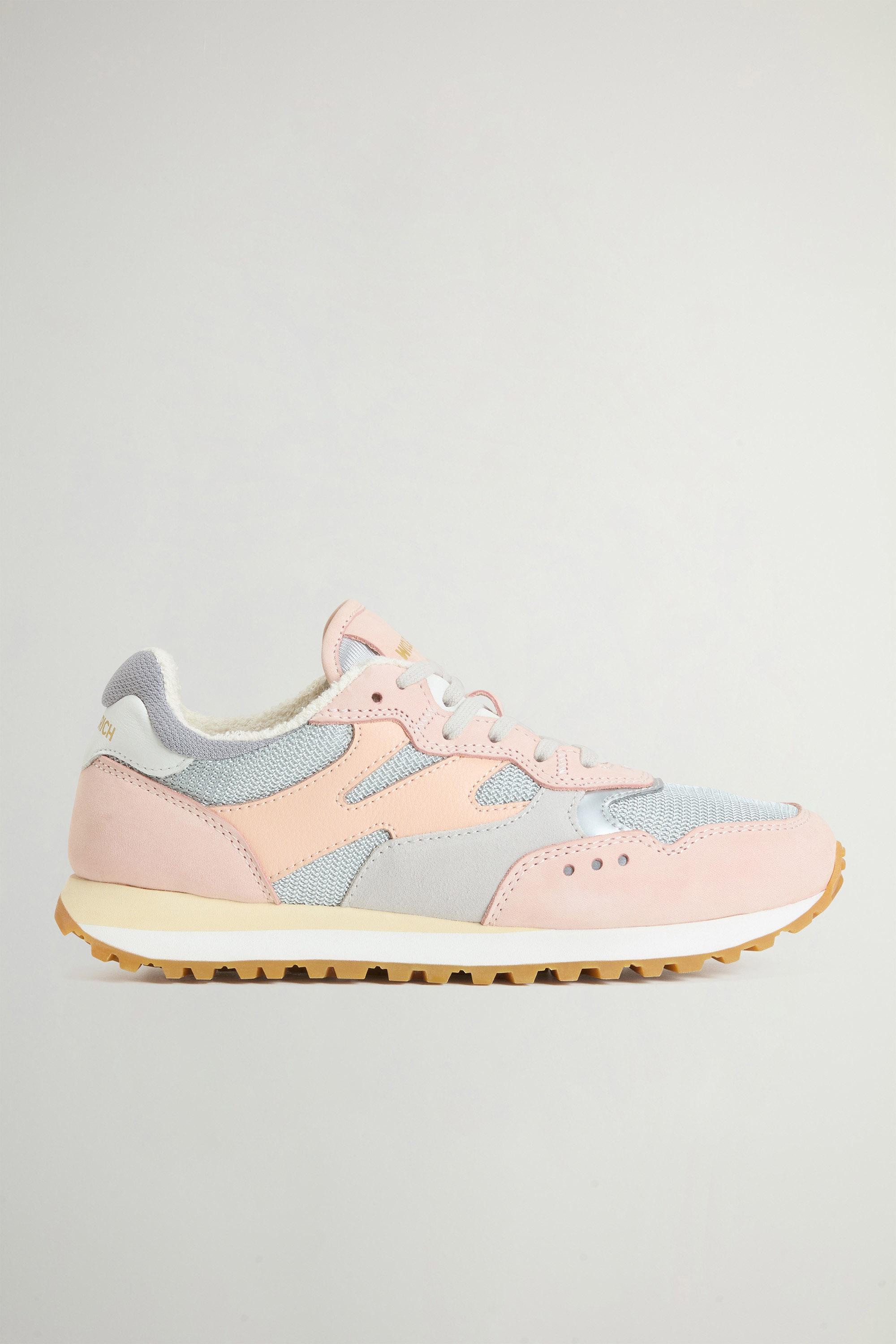 Gravel Sneakers in Nylon with Leather and Suede Inserts Pink photo 1 | Woolrich
