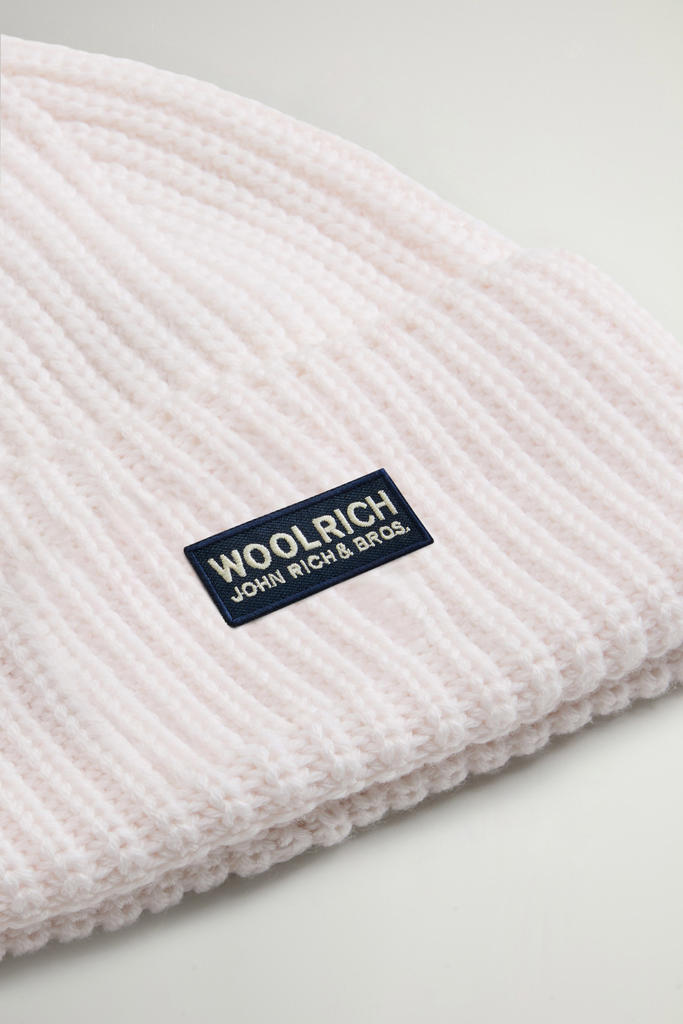 FINE MERINOS LOGO BEANIE Weiß photo 4 | Woolrich