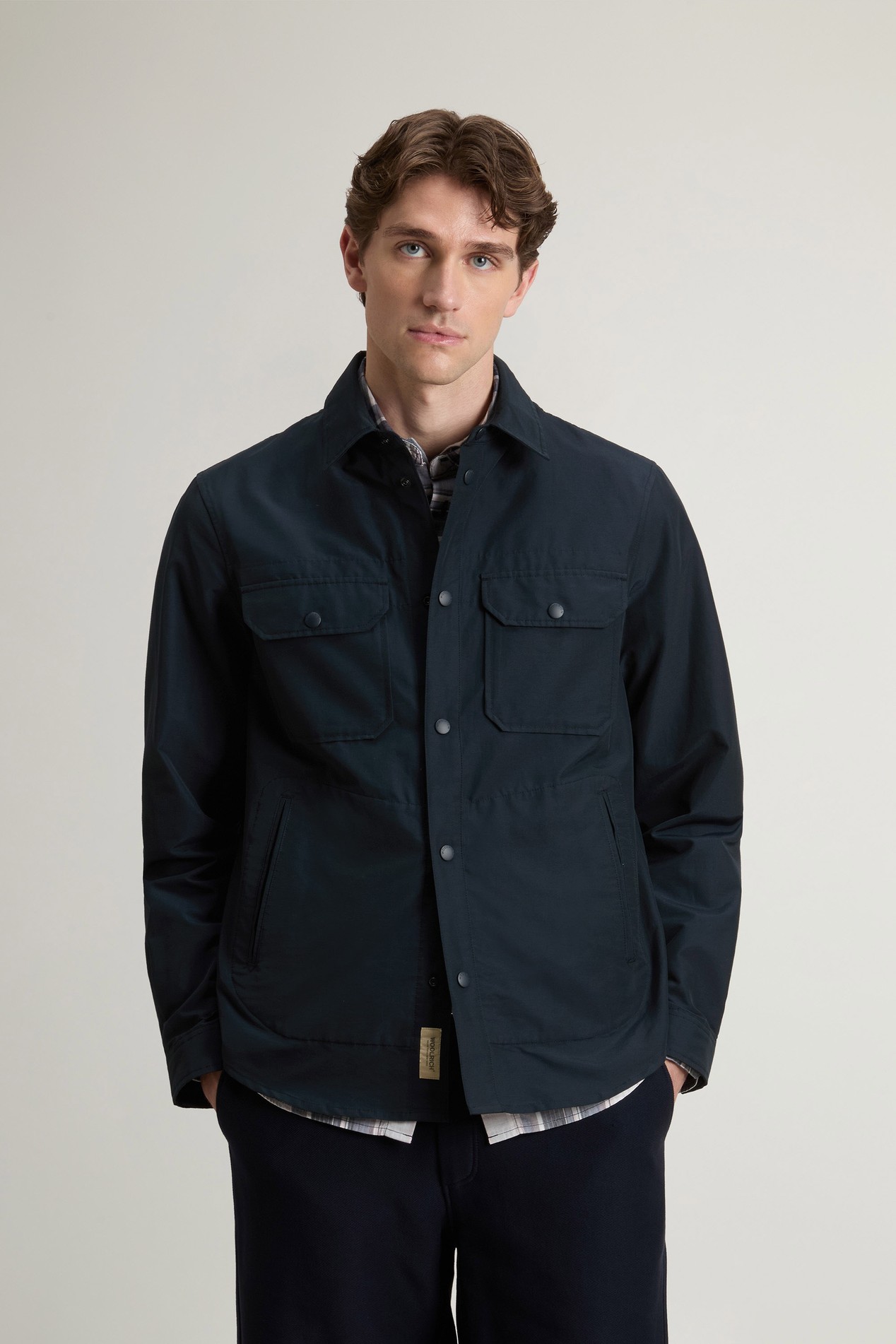 Giacca a camicia in Light Ramar Blu photo 1 | Woolrich