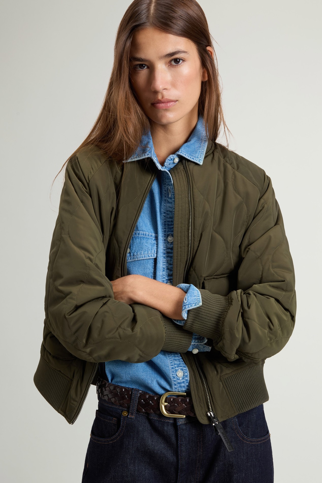 MILITARY POLY BOMBER Vert photo 4 | Woolrich