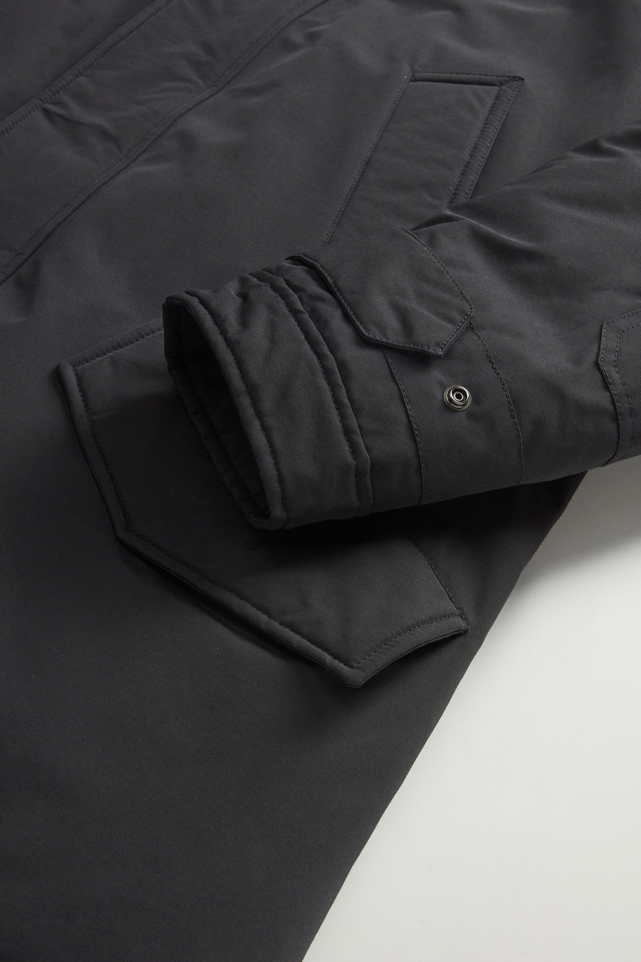 Polar Parka in Ramar Cloth with High Collar Black photo 3 | Woolrich