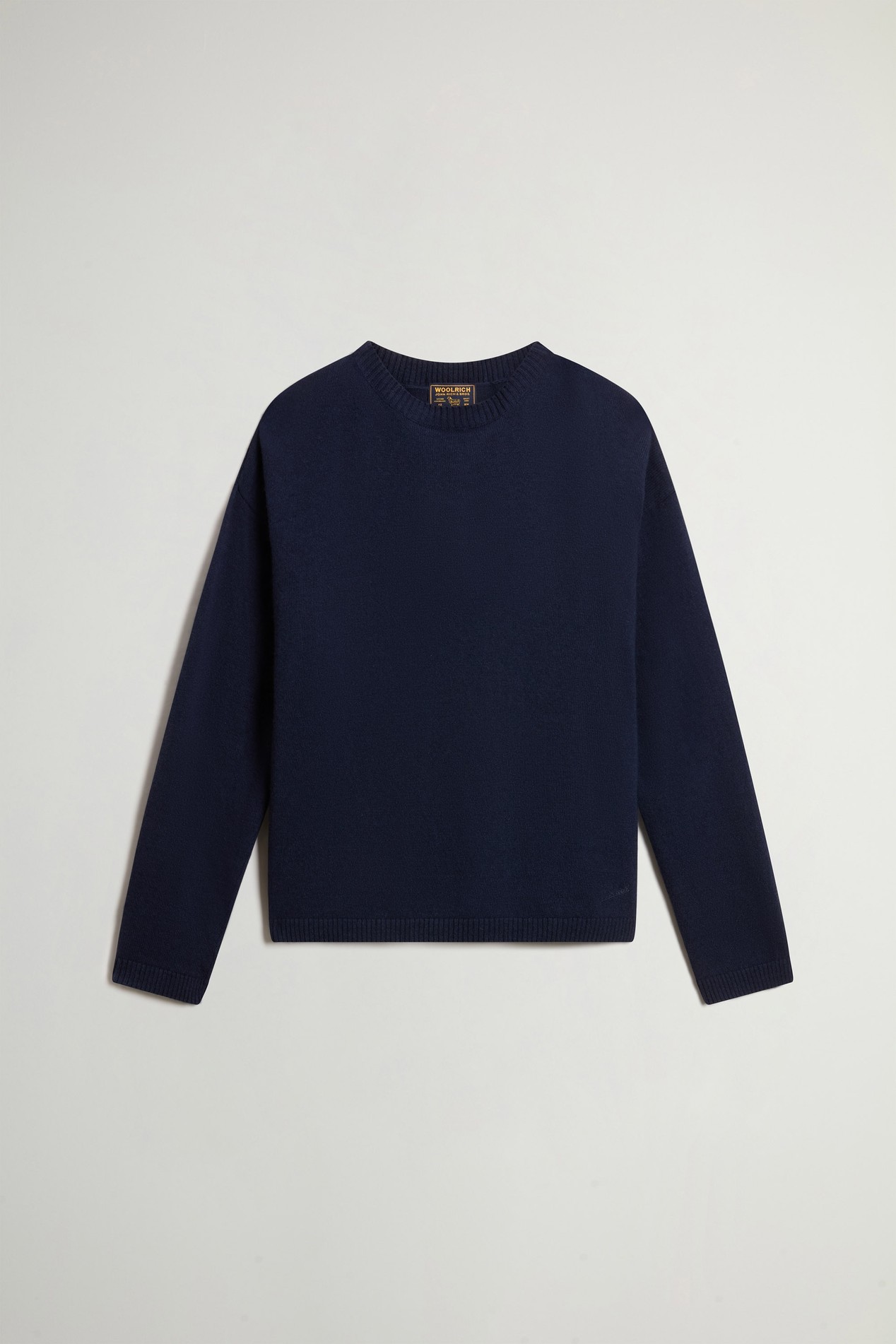 Crewneck Sweater in Wool and Cashmere Blend Blue photo 5 | Woolrich